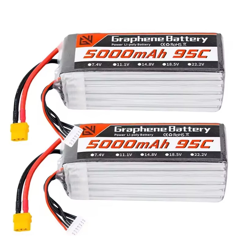 6S Lipo Battery 22.2V 5000Mah - แบตเตอรี่ Lipo 6S 5000mAh XT60 XT90